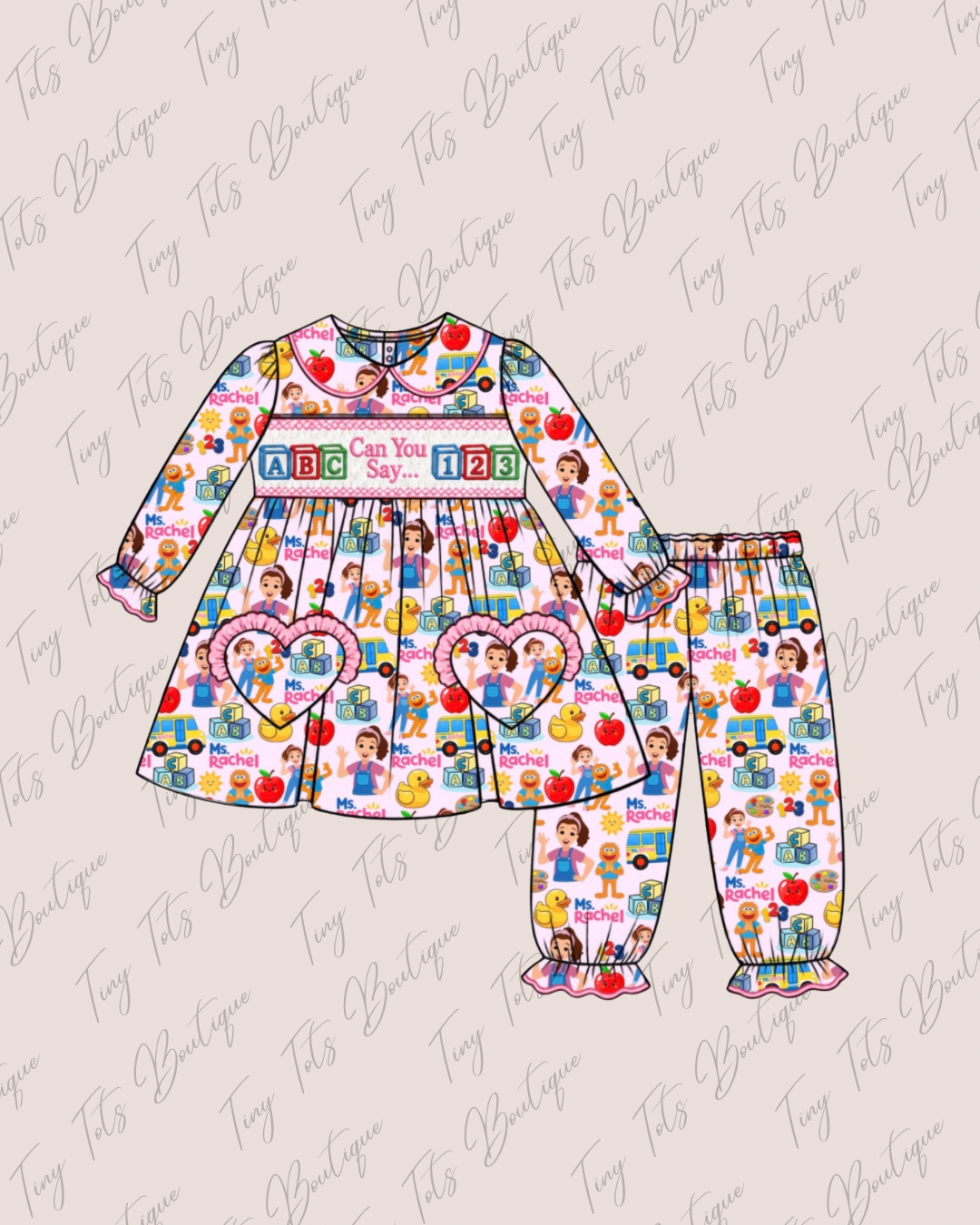 PRE ORDER|| Ms Rachel “Can You Say…” Pyjamas Girls🩷