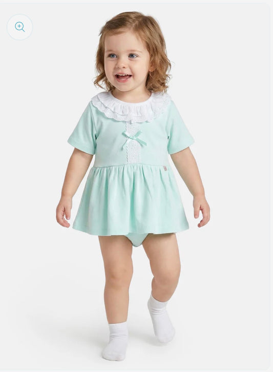 Mint Dress & Bloomer Set