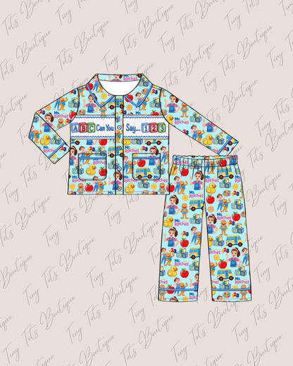 PRE ORDER|| Ms Rachel “Can You Say..” Pyjamas Boys🩵