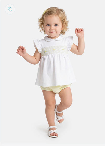 💛 Lemon Smocked 2 Piece Set 💛 | Baby Girl Summer Outfit