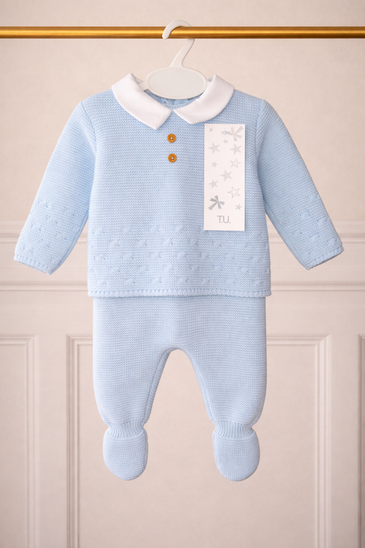 Baby Blue Knitted Set