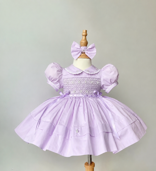 Delphina Lilac Smock Dress
