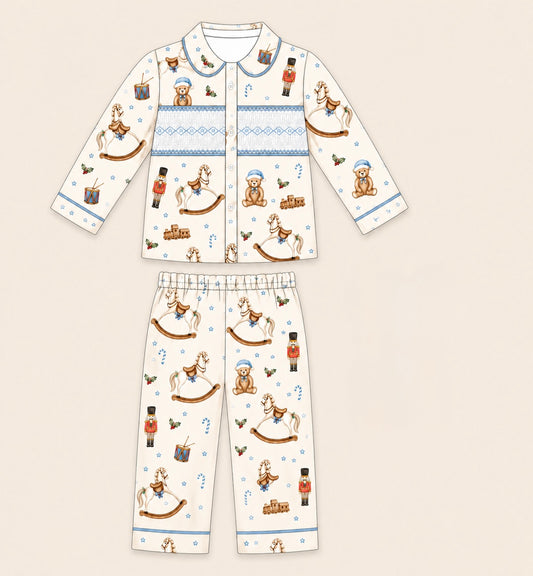 PRE ORDER|| The Toyland Smocked Christmas Pyjamas - Boys