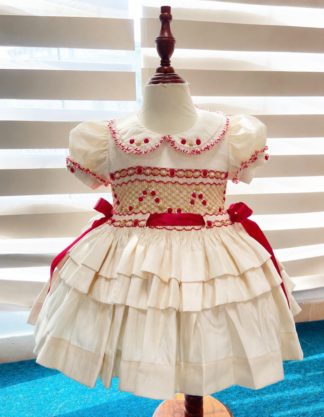 PRE ORDER|| Candy Cane Christmas Smock Dress