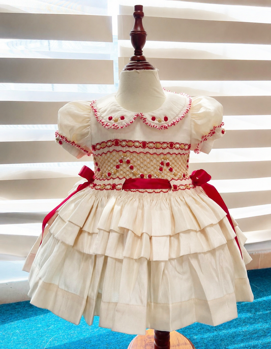 PRE ORDER|| Candy Cane Christmas Smock Dress