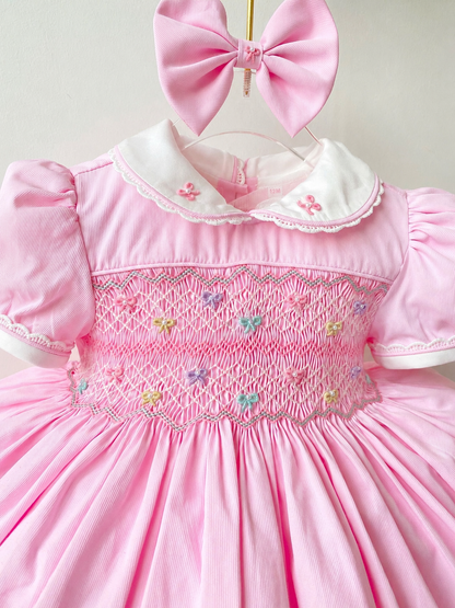 PRE ORDER|| Pink Belle Hand Smocked Dress