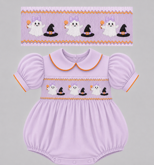 PRE ORDER | Halloween Smocked Romper