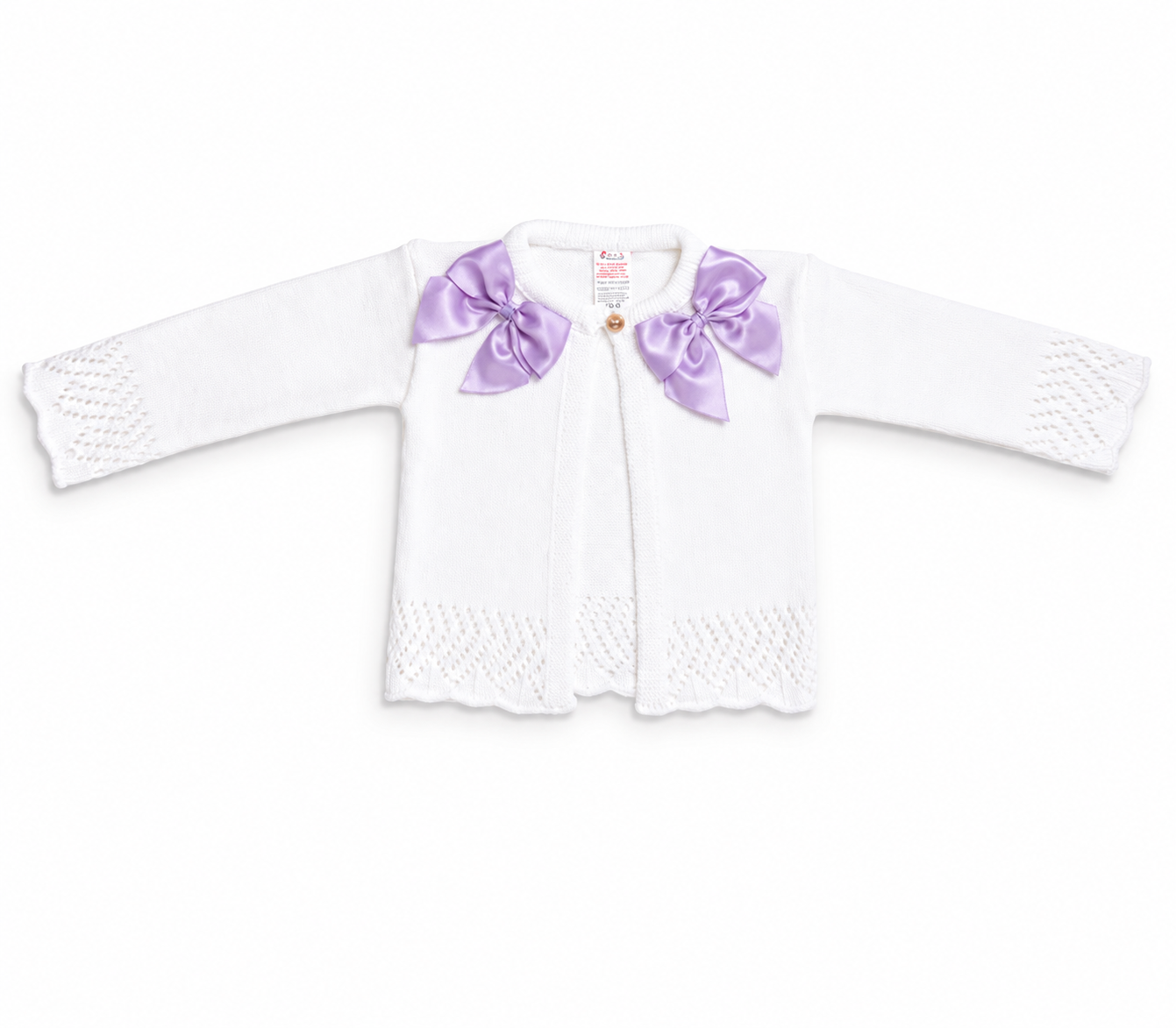 Lilac Luxury Cardigan With Bow