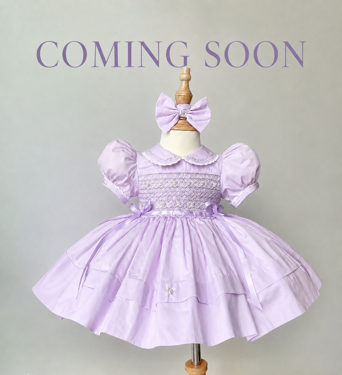Delphina Lilac Smock Dress